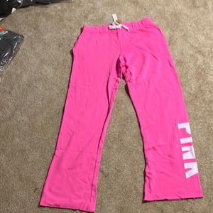 PINK boyfriend sweatpants. Size small. Color hot pink